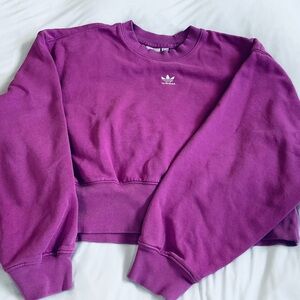 Adidas Women's Vibrant Purple Crew Neck Sweater
